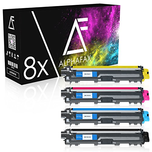 8 Toner kompatibel zu Brother TN-241 TN-245 für Brother MFC-9142CDN, Brother DCP-9022CDW, MFC-9342CDW, MFC-9332CDW, HL-3150CDW, HL-3170CDW - Schwarz je 2.500 Seiten, Color je 2.200 Seiten