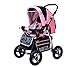 Lux4Kids Magnum 2 in 1 Pram Combi Stroller & Pushchair (rain cover, mosquito net, cup holder, changing pad, 47 colors) 18 Pink & Leopard