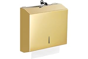 GORLARY Distributeur de Papier essuie-Tout Mural Commercial, Pliage en C, Distributeur de Serviettes en Papier à Main, Support en Acier Inoxydable