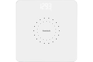 Homebuds Báscula de Baño con Pantalla LED, Centrándose en la tecnología de alta precisión para el pesaje desde 2001, Crystal Clear LED y Step-on, 3*AAA baterías incluidas, 180 kg/0.05kg, Super Blanco