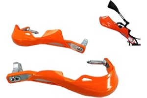 ALCHEMY PARTS Orange Motorbike Handguards Hand Brush Guards with Aluminium Inserts ATV Quad Bike Motocross Trail Supermoto