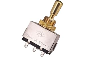 Luwecf Sélecteur de Micro à 3 Voies, Interrupteur de Tonalité, Bouton En Cuivre pour Guitare électrique, Or