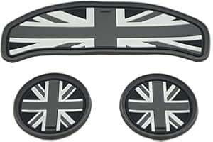 YSWOMOSKD Mini F54 Auto Cup Posavasos, Juego de 3 posavasos antideslizantes, caja de almacenamiento de silicona a prueba de golpes para Mini Cooper F54 Clubman Cup Holder Accesorios para Coche (Gris Jack)