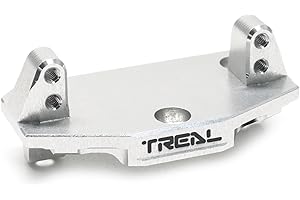 TREAL Aluminum 7075 Servo Mount Steering Servo Mounting Plate CNC machined Upgrades for 1/18 Mini LMT Monster(Silver)