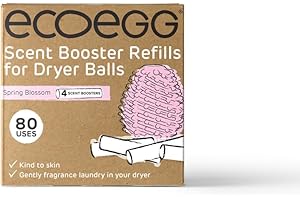 Ecoegg Dryer Egg Fragrance Sticks| Refills | Reduces Drying Time | Dryer Balls replacement | Freshens and Softens Clothes | Hypoallergenic | Spring Blossom | 4 fragrance sticks | Approx 40 Dries