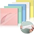 VELEGO 250 Sheets Colored Transparent Sticky Notes - 3 x 3 in Translucent, Pastel Clear Waterproof Self-Sticky Notes, See Through, Aesthetic Office School Supplies (5 Pads)