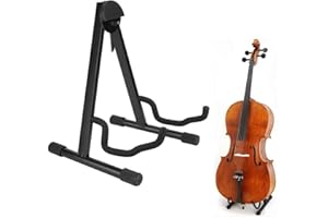 ROCKSTAR MUSIC ROCKSTAR - Soporte para Violonchelo y Contrabajo, Ajustable y Plegable GV026 – Marco Antideslizante con Brazos de Goma, Base Estable de Metal, Ideal para Músicos