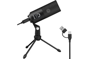 FIFINE USB Microphone, Metal Condenser Recording Microphone for Laptop MAC or Windows Cardioid Studio Recording Vocals, Voice Overs,Streaming Broadcast and YouTube Videos-669B
