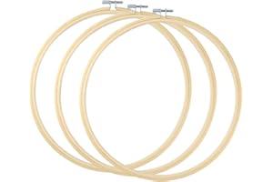 Caydo 3 pack 30cm cerchio cerchio del cerchio del ricamo in legno per cucito artigianale pratico