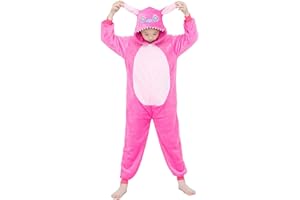 KIMIME PIKL Unisex Niños Unicornio Pijamas la Ropa de Noche del Traje Onesie 3D Novedad Mono Stitch Cartoon Animal Cosplay Disfraces Mascotas Carnaval Navidad Ropa especializada para Niños Niñas