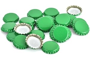 DIAH DO IT AT HOME Crown Caps - Pack of 100 - Beer Brewing (Green Crown Caps)