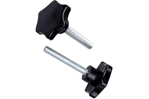 Yudesun Stella Testa Manopola de Serraggio Maniglia - M10 M12 4 Pezzi Esagonale Forma di Stella Impugnature Plastica Mano Manopola di Serraggio Maniglia Maschio Filo