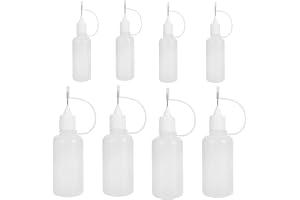 Zwenjuan Stiftflaska, 8 stycken limapplikator squeezer flaska limflaska med nålspets, precisionsprogramvara för DIY(5 ml 10 m