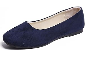 Hwalleum Women's Ballet Flats, Womens Simple Casual Flat Shoes Solid Color Pumps Ladies Girls Dolly Ballet Ballerina Work Smart Office Formal Comfort Pointed Toe Slip On Flats Shoes