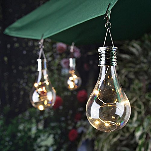 DOLDOA Wasserdichte Solar drehbare Outdoor Garten Camping Hanging LED Licht Lampe Birne