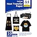 Produktbild Transferpapier Transferfolie Bügelfolie für Dunkle Textilien Tintenstrahldrucker für T-Shirts Bedruckbares Wärmeübertragungsvinyl 8,5 x 11 Zoll Packung mit 10 Blättern