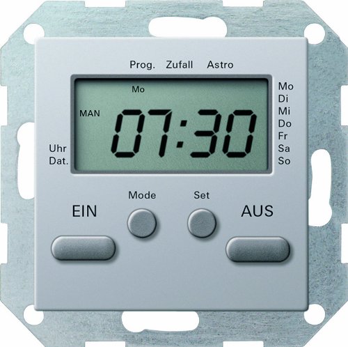 Preisvergleich Produktbild Gira 0385203 Zeitschaltuhr Gira E22 Aluminium