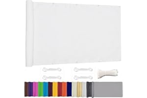 Lingle888 Privacy Screen for Backyard Deck Patio Balcony Fence Porch Sun Shade PVC UV Protection Sun Wind 8 Days Delivered 14 Colors 20 Sizes 420D(White,0.7x3m)