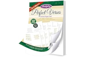 Hunkydory - Perfect Verses Foiled Paper Pad - Christmas - 192 Verses - VERSE112-140gsm Paper for Card Making