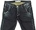 TAKE TWO "Keara Dirty Boyfriend" womens tappered jeans raw denim (navy blue)