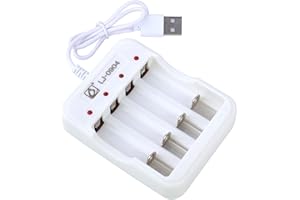 NYCEMAKEUP 4CH Smart Battery Charger With LCD Inidicators Applicable For 1pc To 4pcs AA/AAA NiMH Rechargeable Batteries 4 Channels USB NiCd-NiMH Battery Smart Charger Safe Protections