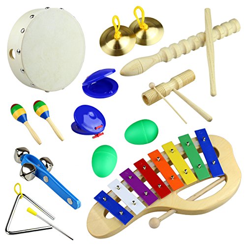 Preisvergleich Produktbild Tera® Glockenspiel-Set Schlaginstrumente Kinder pädagogisches Spielzeug, ideal Geschenk für Kinder