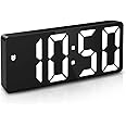 Ankilo Alarm Clocks Bedside, Digital Alarm Clock with Temperature Display, Voice Control, 12/24H, Power-Off Memory, Non Ticking for Bedroom