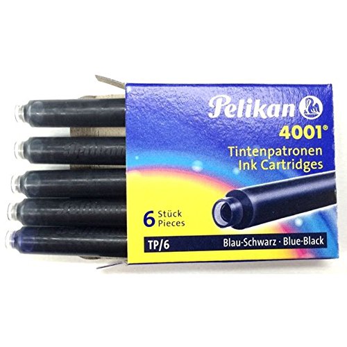 Pelikan 301184 Tintenpatronen 4001 TP/6, 6-er Pack, blau/schwarz