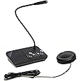CYSSJF Window Intercom System, Two Way Intercom for Reception, Counter Window Intercom, Microphone Intercom for Business, 3 Watt Window Speaker Intercom (2 Way/Mute Function/Anti-Interference)