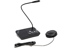 CYSSJF Intercomunicador Bidireccional Mostrador, Intercomunicador Ventanilla, Interfono Oficina, Microfono de Ventanilla, Microfono Tienda Banco (3 Vatios/2 Vías/Volumen Ajustable/Multifuncional)