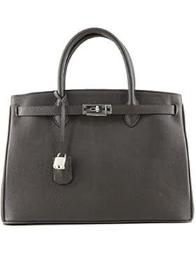 X-Mas Special Sale / Rouven / Icone 35 Tote Bag / Vert Gris Tiefes Khaki Schlamm Dunkel Grau Grün / Silver / Leder...