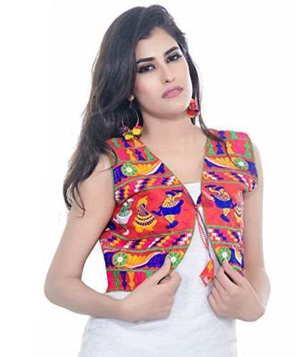 Banjara India Kutchi Short Jacket (Dandiya) - Red RS.299 (70.00% Off) - Amazon