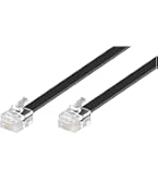 HELOS Cavo Di Allacciamento Modulare RJ12 6P6C - 3 Metri, Nero, Per Collegamenti Telefonici O Di Rete - 4