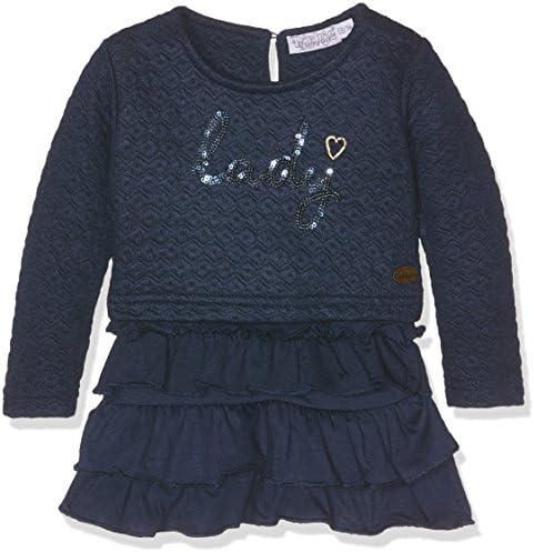 Dirkje Baby Girls' 32x-26416h-Dress With Frills Skirt, Bleu (Navy), 9-12 Months (Manufacturer Sizes: 74)
