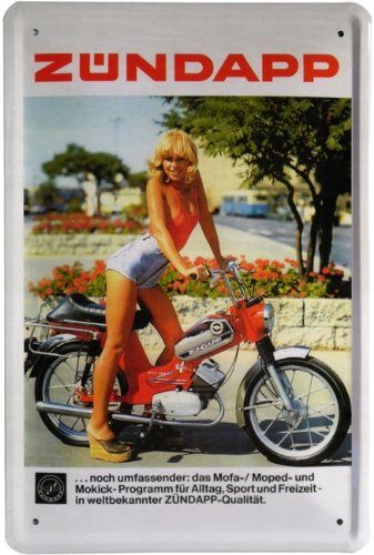 Blechschild Mofa Moped Zündapp 20 x 30 cm Blech 406