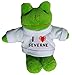 Price comparison product image Frog Plush Keychain with I Love Severne (first name/surname/nickname)