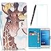 Produktbild Lotuslnn Schutzhülle für iPod Touch 5/6 Hülle,Bunte Zeichnung Flip Wallet Stil Leder Tasche iPod Touch 5th/6th Handyhülle-Giraffe,Weiß