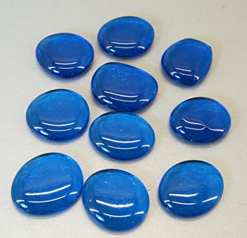 Glasnuggets - Dekosteine - Muggelsteine, groß in hellblau zu 200g verpackt.
