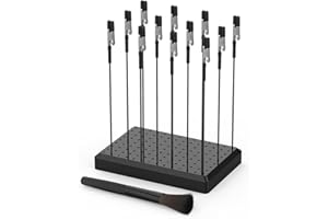 Actekart Painting Stand Base Holder and 12pcs Alligator Clip Sticks Set Modeling Tools for Airbrush Spray for Gundam/Hobby/DIY Model Parts Assemble