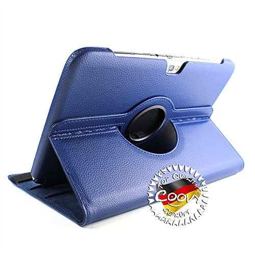 COOVY® 360° ROTATION COVER FÜR SAMSUNG GALAXY NOTE 10.1 GT-N8000 GT-N8010 GT-N8020 SMART HÜLLE TASCHE ETUI CASE SCHUTZ STÄNDER Farbe dunkelblau - 5