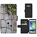 Produktbild PU Leder Wallet Case Folio Schutzhülle // M00158367 Türblätter Natur Wood House Grün // Samsung Galaxy A7 (not fit S7)