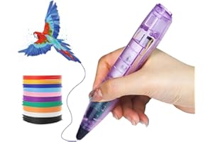 LIHUACHEN 3D Stift für Kinder Set mit 24 Farben PLA-Kunststoff Filament,PLA-kompatibler 3D-Druckstift (Purple)
