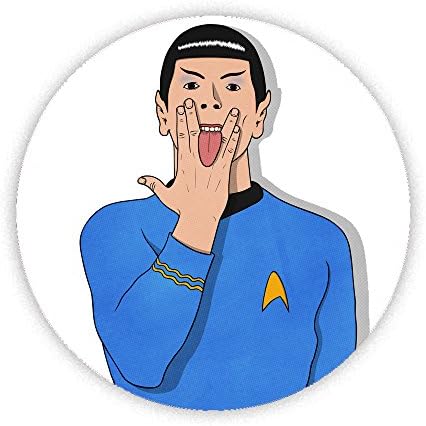Mr Spock Stick Out Tongue Printed Bespoke Designed 58mm Round Compact Mirror. Novelty Make up mirror ideal for your handbag. Novelty Gift