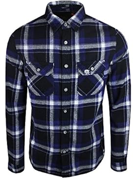 Superdry Herren Lumberjack Shirt, Blau