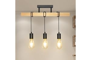 Artpad Lámpara Colgante Mesa de Comedor, 3 X E27 Max. 60 Watt lamparas de techo salon Adecuada para Mesa de Comedor, Cocina, Salón, Comedor