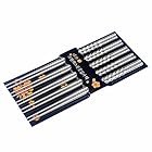 Deziine 5 Pairs Stainless Steel Chopstick Chop Sticks