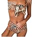 Produktbild Frauen Bademode Bandage Bikini Set gedruckt Plissee Bogen-Knoten Badeanzug Badeanzug