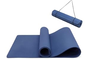 Oak & Tea Yogamatte Rutschfest Fitnessmatte Umweltfreundliche TPE Sportmatte mit Tragegurt Gymnastikmatte für Pilates Yoga Workout 183 x 61 x 0.6 cm