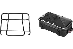 FUNFOB Porte-Bagages pour BMW pour R1250RT pour K1200GT pour K1300GT pour K1600GT R1200 RT Top Cases Support Sac Arrière Sacs À Bagages Supports Garde-Corps Moto Porte-Bagages(A Set)