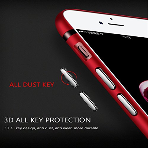 Carcasa iphone 7plus  Qissy   Todo incluido Ultra Slim Anti-Rasgu  o Resistente Huellas Dactilares Protectora Caso de Pl  stico Duro Cover Case para iphone 7 8PLUS 5 5 pulgadas  Negro Oro 